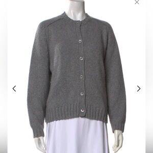 Doen grey cashmere crew neck cardigan